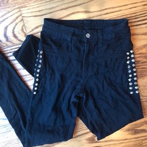 High-waisted Carmar LF jeans w/studs